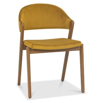 Bentley Designs Camden Rustic Oak Upholstered Chairs (Pair)